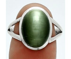 Genuine Cats Eye Ring size-9 SDR244099 R-1005, 10x14 mm