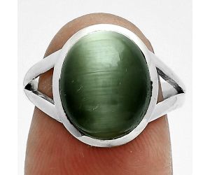 Genuine Cats Eye Ring size-7 SDR244105 R-1005, 10x12 mm