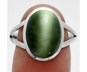 Genuine Cats Eye Ring size-9 SDR244107 R-1005, 10x14 mm