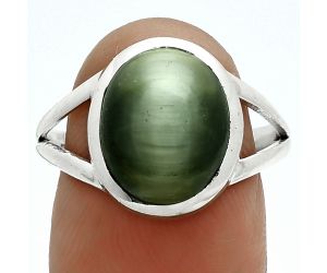 Genuine Cats Eye Ring size-9 SDR244110 R-1005, 10x12 mm