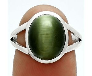 Genuine Cats Eye Ring size-8 SDR244111 R-1005, 10x12 mm