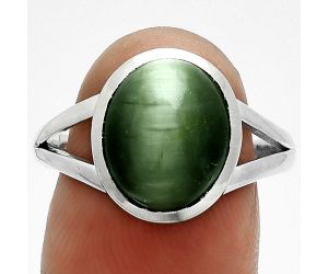 Genuine Cats Eye Ring size-9.5 SDR244113 R-1005, 10x12 mm