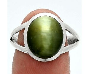 Genuine Cats Eye Ring size-9 SDR244115 R-1005, 10x12 mm