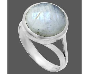 Rainbow Moonstone Checker Ring size-7 SDR244151 R-1005, 12x12 mm