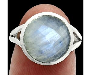 Rainbow Moonstone Checker Ring size-7 SDR244157 R-1005, 12x12 mm