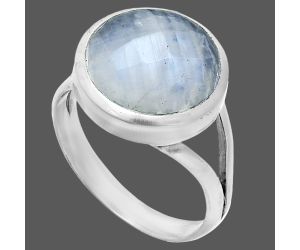 Rainbow Moonstone Checker Ring size-7 SDR244157 R-1005, 12x12 mm