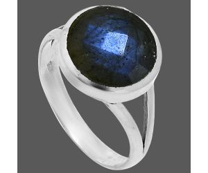 Blue Labradorite Checker Ring size-9.5 SDR244160 R-1005, 12x12 mm