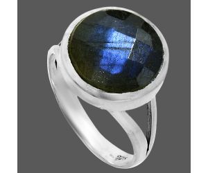 Blue Labradorite Checker Ring size-7 SDR244162 R-1005, 12x12 mm