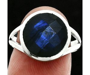 Blue Labradorite Checker Ring size-9 SDR244163 R-1005, 12x12 mm