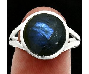 Blue Labradorite Checker Ring size-9.5 SDR244165 R-1005, 12x12 mm