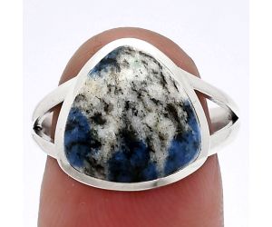 K2 Blue - Azurite In Quartz Ring size-8 SDR244168 R-1005, 12x12 mm