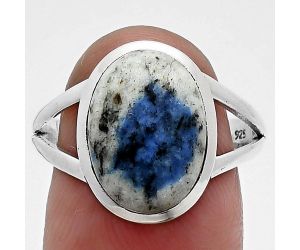 K2 Blue - Azurite In Quartz Ring size-9 SDR244170 R-1005, 10x14 mm