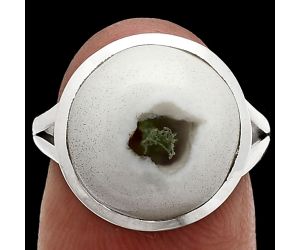 Horse Canyon Moss Agate Ring size-7 SDR244190 R-1005, 13x13 mm