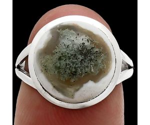 Horse Canyon Moss Agate Ring size-7 SDR244191 R-1005, 13x13 mm