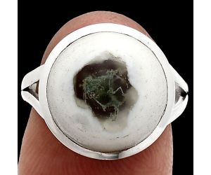 Horse Canyon Moss Agate Ring size-7 SDR244192 R-1005, 13x13 mm