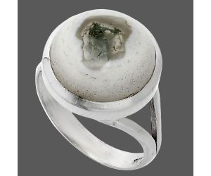 Horse Canyon Moss Agate Ring size-7 SDR244192 R-1005, 13x13 mm