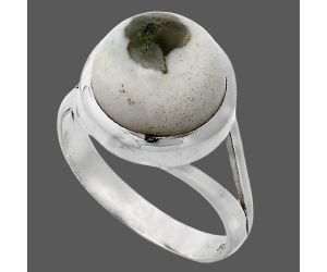 Horse Canyon Moss Agate Ring size-7 SDR244193 R-1005, 11x11 mm