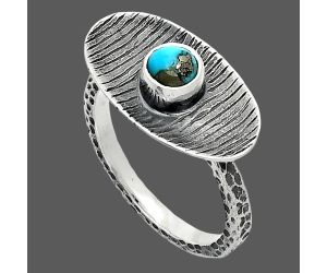 Kingman Turquoise With Pyrite Ring size-8 SDR244194 R-1573, 5x5 mm