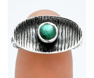 Malachite Eye Ring size-7.5 SDR244197 R-1573, 5x5 mm