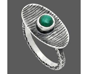 Malachite Eye Ring size-7.5 SDR244197 R-1573, 5x5 mm