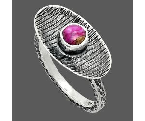 Kingman Pink Dahlia Turquoise Ring size-7 SDR244199 R-1573, 5x5 mm