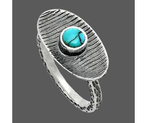 Lucky Charm Tibetan Turquoise Ring size-8 SDR244202 R-1573, 5x5 mm