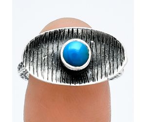 Sleeping Beauty Turquoise Ring size-7 SDR244204 R-1573, 5x5 mm