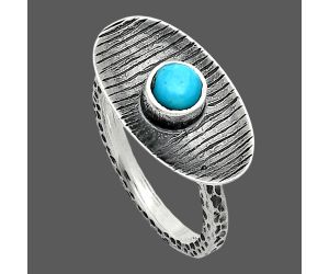 Natural Rare Turquoise Nevada Aztec Mt Ring size-7 SDR244219 R-1573, 5x5 mm