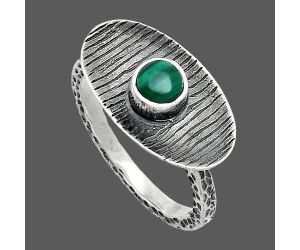 Malachite Eye Ring size-8.5 SDR244224 R-1573, 5x5 mm