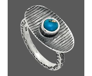 Copper Blue Turquoise Ring size-6 SDR244244 R-1573, 5x5 mm