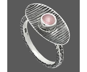 Rose Quartz Ring size-8 SDR244259 R-1573, 5x5 mm