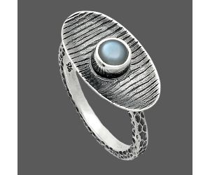 Gray Moonstone Ring size-8.5 SDR244260 R-1573, 5x5 mm