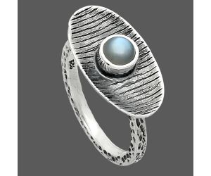 Gray Moonstone Ring size-7.5 SDR244261 R-1573, 5x5 mm