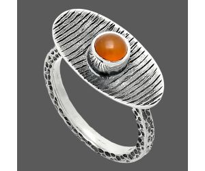 Carnelian Ring size-7.5 SDR244266 R-1573, 5x5 mm