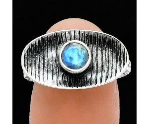 Faceted Rainbow Moonstone Ring size-7 SDR244285 R-1573, 5x5 mm