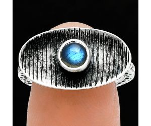 Blue Fire Labradorite Ring size-8 SDR244291 R-1573, 5x5 mm