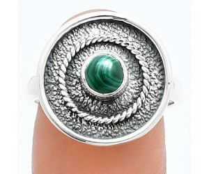 Malachite Eye Ring size-8 SDR244301 R-1439, 5x5 mm