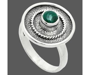 Malachite Eye Ring size-8 SDR244301 R-1439, 5x5 mm