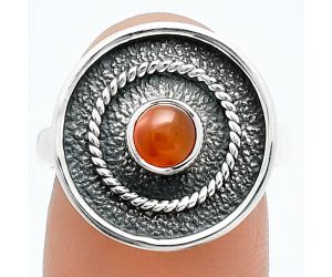 Carnelian Ring size-7.5 SDR244314 R-1439, 5x5 mm