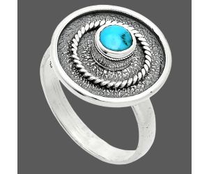 Natural Turquoise Morenci Mine Ring size-8 SDR244315 R-1439, 5x5 mm