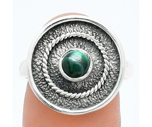 Malachite Eye Ring size-8 SDR244319 R-1439, 5x5 mm