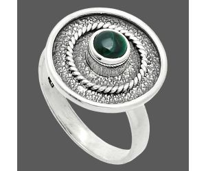 Malachite Eye Ring size-8 SDR244319 R-1439, 5x5 mm