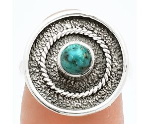 Brazilian Turquoise Ring size-6.5 SDR244333 R-1439, 5x5 mm