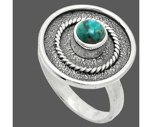 Brazilian Turquoise Ring size-6.5 SDR244333 R-1439, 5x5 mm