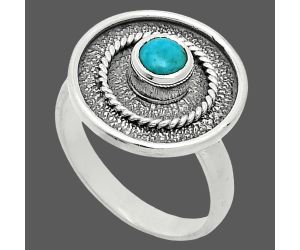 Natural Rare Turquoise Nevada Aztec Mt Ring size-8 SDR244361 R-1439, 5x5 mm