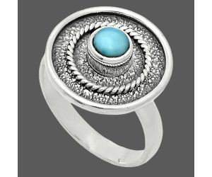 Larimar (Dominican Republic) Ring size-8 SDR244374 R-1439, 5x5 mm