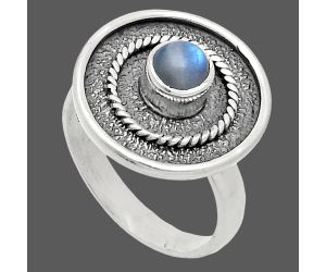 Rainbow Moonstone Ring size-7 SDR244391 R-1439, 5x5 mm