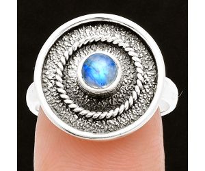 Rainbow Moonstone Ring size-8 SDR244392 R-1439, 5x5 mm