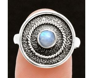 Rainbow Moonstone Ring size-8 SDR244393 R-1439, 5x5 mm