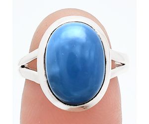 Angelite Ring size-7 SDR244400 R-1005, 10x14 mm